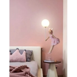 Cartoon Bear Wall Lamps Cute Children's Room Bedside Lamp Simple Romantic Princess Room Girl Boy Bedroom Bedside Wall Lights