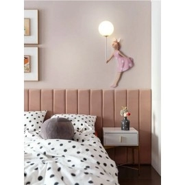 Cartoon Bear Wall Lamps Cute Children's Room Bedside Lamp Simple Romantic Princess Room Girl Boy Bedroom Bedside Wall Lights