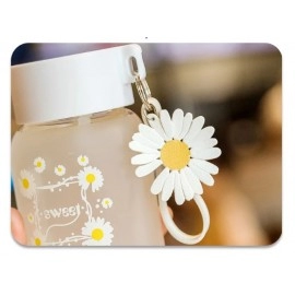 Mini Travel Glass Cup Summer Water Cup Water Bottle Cup With Rope Sports Water Bottle High Temperature Resistance 