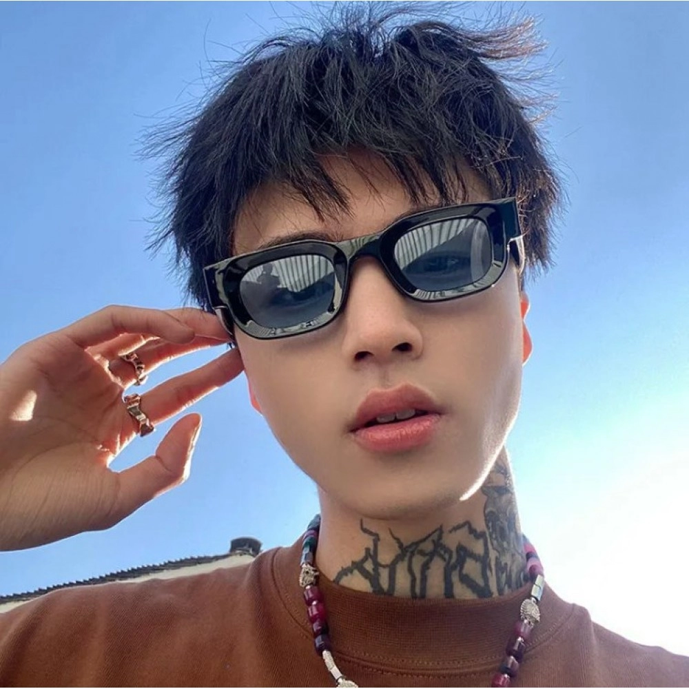 Fashion Summer Retro Punk Rectangle Sunglasses  Sun Shades Men Women Trendy Vintage Small Square Sun Glasses Eyewear