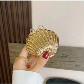  New Summer Lipstick Bags For Women Fashion Pearl Mini Purse Crossbody Bag High Quality Gold Shell Bag Designer Shoulder Bag