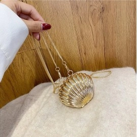  New Summer Lipstick Bags For Women Fashion Pearl Mini Purse Crossbody Bag High Quality Gold Shell Bag Designer Shoulder Bag